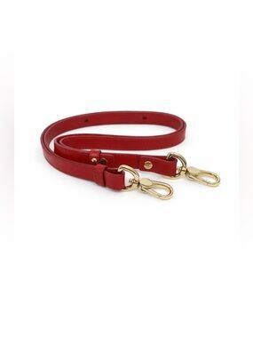 Brahmin Replacement Red Leather Bag Strap with Gold Hardware